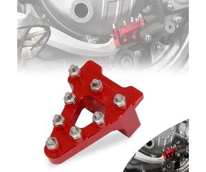 JFG RACING Pedal Freno Moto,Pedal de Freno Trasero Moto Universal- Rojo