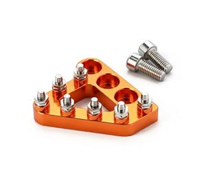 JFG RACING Pedal Freno Trasero Moto,Billet Pedal de Freno Trasero Step Reemplazo de Punta - 125 250 300 350 450 530 690 950 990 SX EXC XCF SXF XC XCW EXCF EXCW EXCF SMR - Naranja