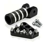 JFG RACING Pedal Freno Trasero Moto + Pedal Palanca Cambios Moto CNC-Negro