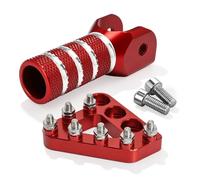 JFG RACING Pedal Freno Trasero Moto + Pedal Palanca Cambios Moto CNC-Rojo