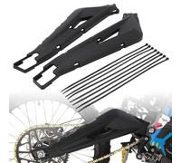 JFG RACING Protector Brazo Oscilante Trasero Moto,Cubrebrazos Oscilantes Protector de Chasis para Sur-Ron Light Bee S/X Dirt Bike Eléctrico-Negro