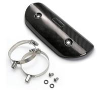 JFG RACING Protector Tubo Escape Moto,Fibra de Carbono Escudo Termico Escape Universal para Motocicleta de Calle Motocicleta Deportiva(Tamaño: 194 x 77 mm)