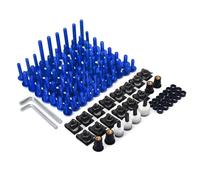 JFG RACING Tornillos Carenado Moto,Juego Completo Tornillos Tuercas Aluminio CNC Universales Carenado de Moto Kit para Motos Deportiva Motos de Calle Scooter-Azul