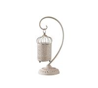 JFGCTYHXY Candelabros, Candelabro de Hierro Forjado con Forma Jaula pájaros Antigua Retro, Soporte Decorativo for Velas for Mesa, decoración for Bodas, cenas y Fiestas(White)