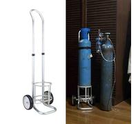 JFGCTYHXY Carro para Botellas de oxígen Carrito rodante de aleación Aluminio for Tanques oxígeno, Altura Ajustable 89 a 104 cm, tamaño pequeño, 2 Ruedas(Diameter 14.6cm(5 3/4"))