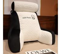 JFGCTYHXY Cojín para el Respaldo de la Cama, Almohadas Grandes for Respaldo y Cintura, Triangulares, for Leer Relajarse en el sofá; se Pueden Quitar Lavar(Panda,65 * 60CM)