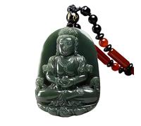 JFGCTYHXY Collar de jadeíta, Colgante Guanyin de jaspe. Colgantes jade tallados a mano. Collares for hombre y mujer. Jadeíta(B)