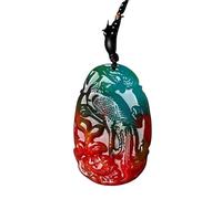 JFGCTYHXY Collar de jadeíta, Collar con colgante de jade natural, estilo taoísta Tai Chi, tallado a mano, joyería china for hombres y mujeres(A2)