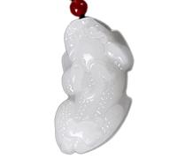 JFGCTYHXY Collar de jadeíta, Collar con colgante de obsidiana pura natural, amuleto talismán del Bodhisattva zodiaco(Pi Xiu Pendant)