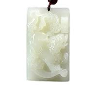 JFGCTYHXY Collar de jadeíta, Collar con colgante de obsidiana pura natural, amuleto talismán del Bodhisattva zodiaco(Classic Pixiu Pendant)