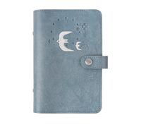 JFGCTYHXY Cuadernos, Agenda Diario Organizador Personal Cubierta de Cuero PU Hojas Sueltas Papel Reemplazable Bloc Notas Viajero Suministros Papelería,s(Blue,125 * 190mm)