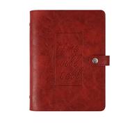 JFGCTYHXY Cuadernos, Agenda Diario Organizador Personal Cubierta de Cuero PU Hojas Sueltas Papel Reemplazable Bloc Notas Viajero Suministros Papelería,s(Red,125 * 190mm)