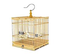 JFGCTYHXY Jaulas para pájaros, Jaulas for pájaros de bambú portátiles for for el hogar for Grandes cuadradas Vintage for Retro(Square D)