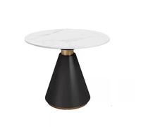 JFGCTYHXY Mesita Auxiliar, Mesa de Comedor Redonda, Mesa Blanca, cóctel Moderna mármol(60cm)