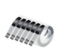 JFGIkLFD Adhesivo de Cinta de Etiqueta 3D 9 mm 3/6pk Cintas de Estampado 3D compatibles con 12965 1610 E-101 B90 Etiqueta Impresora Universal Maker Cinque(6PK Black)