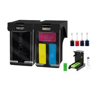 JFGIkLFD Cartucho Recargable Compatible para 60 XL HP60 para Deskjet F2480 F2420 F4480 F4580 F4280 D2660 D2530 D2560 PhotoSmart C4680(1SET with Ink)