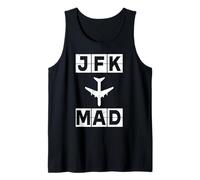 JFK a Mad Ruta de avión Nueva York Madrid Camiseta sin Mangas