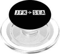 JFK a Sea Ruta de avión Nueva York Seattle PopSockets PopGrip para MagSafe