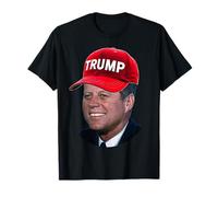 JFK con sombrero de Trump divertido gráfico de memes de John F Kennedy 2024 Camiseta