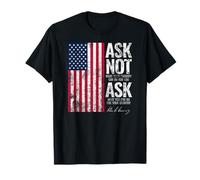 JFK John F. Kennedy Ask Not Quote - Impresión Envejecida Camiseta