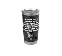 JFK Nation tiene miedo de dejar que la gente juzgue la verdad teme que la gente Vaso térmico de acero inoxidable de doble pared