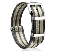JFMANMSDS NATO Nylon Uhrenarmbänder Band G10 Premium Ballistic Multicolor ErErsatzzuhrenarmbänder, Größe 18mm 20mm 22mm 24mm, mit Silber Edelstahlschnalle Watch Strap für Männer Frauen, 24mm, Nailon