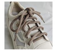 JFNKLFG 2 pares de cordones cuerda redonda con puntos diagonales coloridos, zapatos poliéster tejido grueso, zapatillas deportivas informales Para botas de trabajo de senderismo(Khaki,140cm)