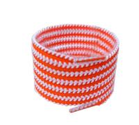 JFNKLFG 2 pares de cordones dentados antideslizantes multicolores, zapatos for correr lona en blanco y negro, for mujeres hombres, red deportiva informal(Orange White,120cm)