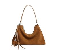 JFNKLFG Bolso de diseñador lujo for mujer, bandolera cuero dividido gamuza, bolso cruzado for para Compras, Viajes, Trabajo(Brown)