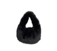 JFNKLFG Bolsos suaves de media luna for mujer, bolsos mullidos diseñador, pequeños lujo for, invierno(Color1)