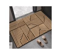 JFNKLFG Felpudo Entrada Casa Alfombra Moderna Minimalista Absorbente de Agua Antideslizante for Entrada, Puerta, Pasillo, Sala Estar, Cocina para Exterior(Lawn-Khaki,80x120CM)