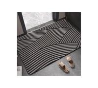 JFNKLFG Felpudo Entrada Casa Alfombra Moderna Minimalista Absorbente de Agua Antideslizante for Entrada, Puerta, Pasillo, Sala Estar, Cocina para Exterior(Seawater-Dark Gray,70x140CM)