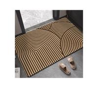 JFNKLFG Felpudo Entrada Casa Alfombra Moderna Minimalista Absorbente de Agua Antideslizante for Entrada, Puerta, Pasillo, Sala Estar, Cocina para Exterior(Peninsula-Khaki,50x80CM)