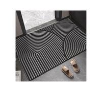 JFNKLFG Felpudo Entrada Casa Alfombra Moderna Minimalista Absorbente de Agua Antideslizante for Entrada, Puerta, Pasillo, Sala Estar, Cocina para Exterior(Peninsula-Dark Gray,80x120CM)
