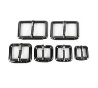 JFNKLFG Hebilla para Cinturones 10 hebillas de metal ajustables Meetee a 38 mm for correas bolsos, mochilas cuero, pasador rodillo, accesorios bricolaje(Black,32mm)