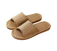 JFNKLFG Pantuflas de verano for parejas, hierba vid, for interiores, gruesas, con fondo, madera, geniales(Color 05,[44-45])