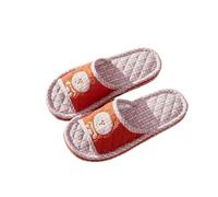 JFNKLFG Pantuflas gruesas for mujer, for interior y exterior, silenciosas, for suelo de madera, for primavera otoño(Red,39)