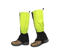 JFNKLFG Polainas Polainas de nieve for senderismo al aire libre, protección piernas tubo largo, botas esquí a prueba viento, cubiertas for zapatos para Trekking(Fluorescent Green,S)