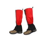 JFNKLFG Polainas Polainas de nieve for senderismo al aire libre, protección piernas tubo largo, botas esquí a prueba viento, cubiertas for zapatos para Trekking(Red,S)