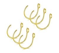 JFORYOU 6 Pièces 20G Acier Inoxydable Faux Piercing Nez Anneaux à Nez Anneau Faux septum Hoop Bijou de Corps 8mm
