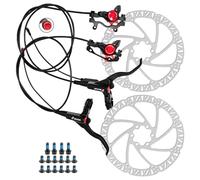 JFOYH Kit de Freno Hidráulico para eBike - Sensor de Corte 2/3 Pin Impermeable, Manetas y Pinzas Pre-Purgadas con Aceite Mineral, Discos de 160 mm, Fácil Instalación