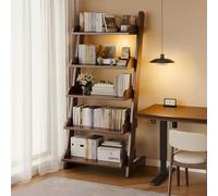 JFOZDM 5 Niveles Estantería Escalera, Estanteria Libros, Estanteria Madera, Estantería Almacenaje para, Vino, CDs, Plantas y más, Libreria para Salón, Oficina, Dormitorio, Cocina, Fácil de Montar