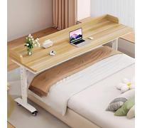JFOZDM Mesa de Cama Ajustable en Altura, Madera Mesa Auxiliar con Ruedas, Mesa Oordenador Sofa, Portátil, Elevable, Robusto, Mesa Auxiliar Cama para Dormitorio, Salón El Hospital, Fácil de Instalar