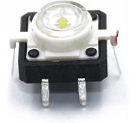 JFQOWCMP Micro Interruptor 100PCS 12X12X7.3 Interruptor de botón táctil Momentary Tact LED 5 Color .3mm 12 * 7(19)