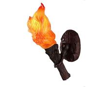 JFQOWCMP Retro Creativo Antorcha Luz de Pared Vintage Edad Media Llama Aplique de Pared Antiguo Café Restaurante Resina Linterna de Pared Al Aire Libre Porche Decoración Aplique de Pared Lámpara E27