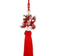 JFRCKFVDY Colgante del Coche de la Danza del león del Espejo retrovisor(Red)