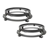 JFRKGMU Faro Principal auto Para Land para Rover para Defender 90 2x coche 7 pulgadas Led faro alto/bajo H4 Halo ángulo ojos DRL Faro Delantero(2pcs Black Bracket W)