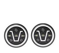 JFRKGMU Faro Principal auto Para Suzuki para Samurai faro 2x coche 7 pulgadas Led alto/bajo H4 Halo ángulo ojos DRL Faro Delantero(60w Halo light Black I)