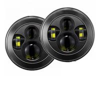 JFRKGMU Faro Principal auto Para Suzuki para Samurai faro 2x coche 7 pulgadas Led alto/bajo H4 Halo ángulo ojos DRL Faro Delantero(40w light Black F)