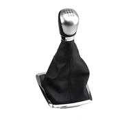 JFRKGMU Para Ford Para Focus 2 MK2 2005-2012, Pomo Cambio Marchas 5/6 Velocidades Funda Cuero Palanca Cambios Pomo Cambios Palanca(Silver 6-speed)